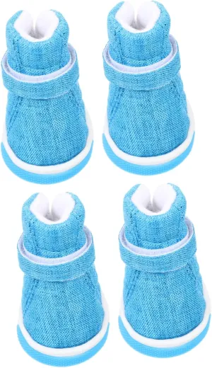 4Pcs Dog Boots Breathable Slip Dog Shoes for Outdoor Use Comfortable Pet Footwear for for Cold Weather and Protection