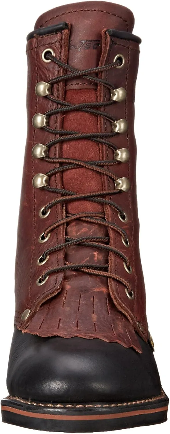 Ad Tec 8" Mid Calf Packer Boots for Women - Durable Full Grain Tumbled Leather and Oil Resistant Outsole Tall Work Boot