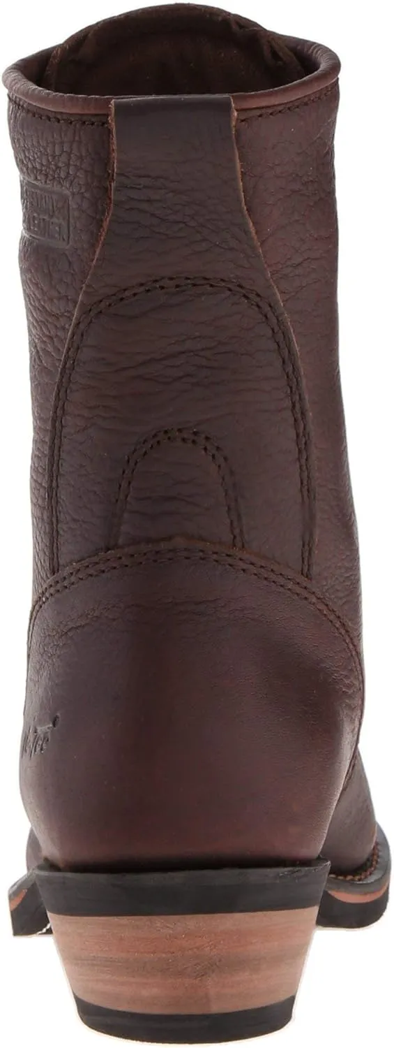 Ad Tec 8" Mid Calf Work Boots For Women Durable Full Grain Tumbled Leather & Oil Resistant Outsole Tall Packer Botas