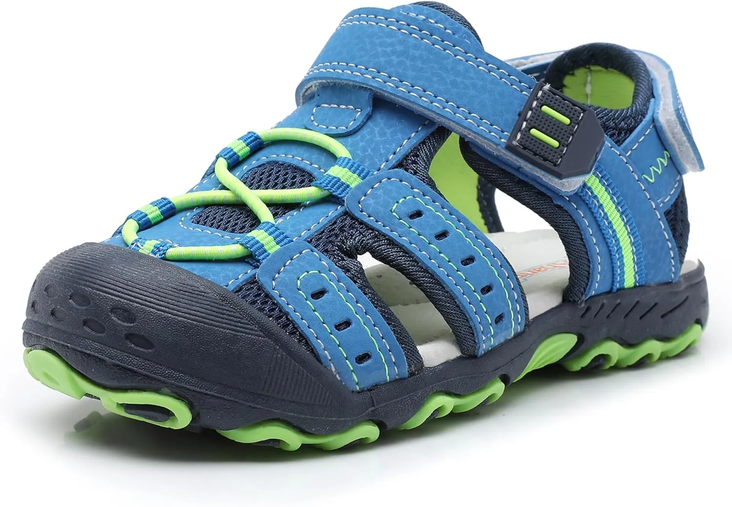 Ahannie Boys Girls Outdoor Sport Sandals,Kids Closed Toe Beach Sandals, Toddler Summer Shoes