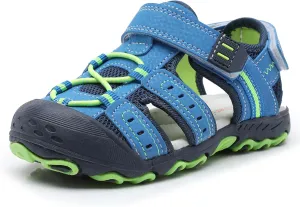 Ahannie Boys Girls Outdoor Sport Sandals,Kids Closed Toe Beach Sandals, Toddler Summer Shoes