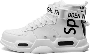 Ahico Mens Fashion Sneakers High Top Walking Shoes Sport Athletic Casual Shoe Vogue Stylish Men