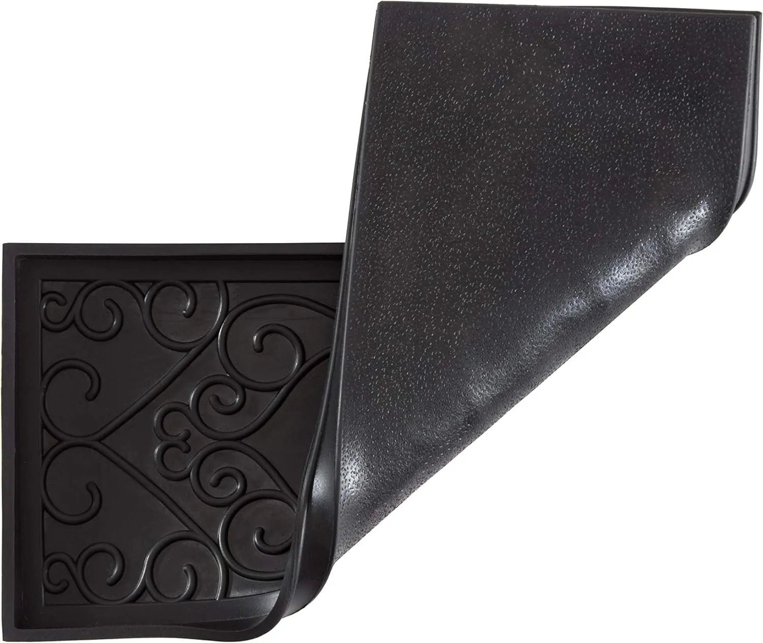 Anji Mountain Rubber Boot/Shoe Tray with Coir, Fits 3 Pair (34.5"" Wide), Tan and Black Tribal Insert (AMB0BT3F-013)