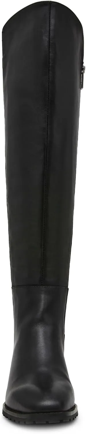Anne Klein Womens Sable Leather Tall Knee-High Boots