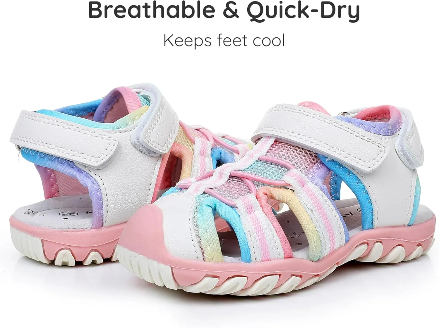 Apakowa Kid's Boy's Girl's Soft Sole Close Toe Sport Beach Sandals (Toddler/Little Kid)