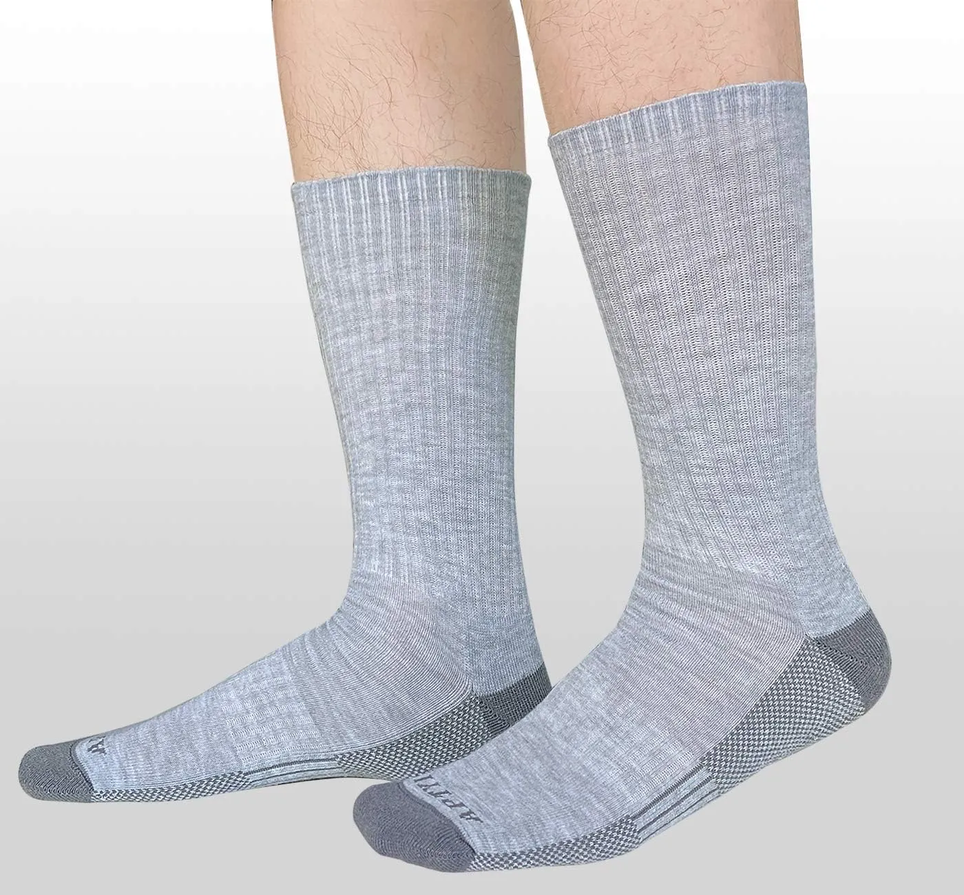 APTYID Men's Moisture Wicking Cushioned Crew Work Boot Socks (4-6 Pairs)