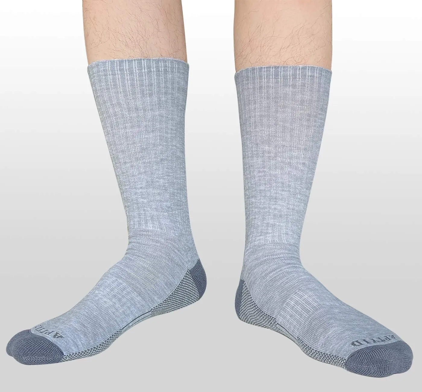 APTYID Men's Moisture Wicking Cushioned Crew Work Boot Socks (4-6 Pairs)