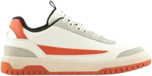 Armani Exchange Men's Low Top Suede and Pu Leather Logo Sneaker