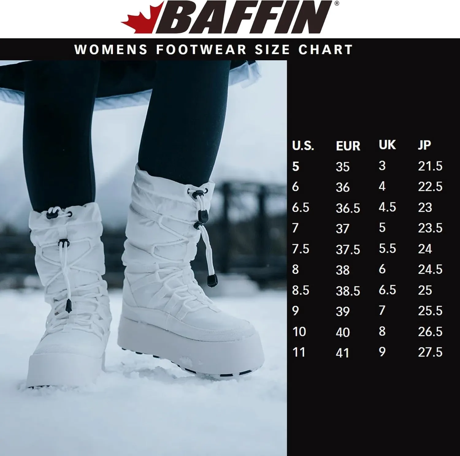 Baffin Women's GENEVA Tall Waterproof Insulated Lightweight Tundra-Rated Slip-Resistant Cold Weather Winter Snow Boots