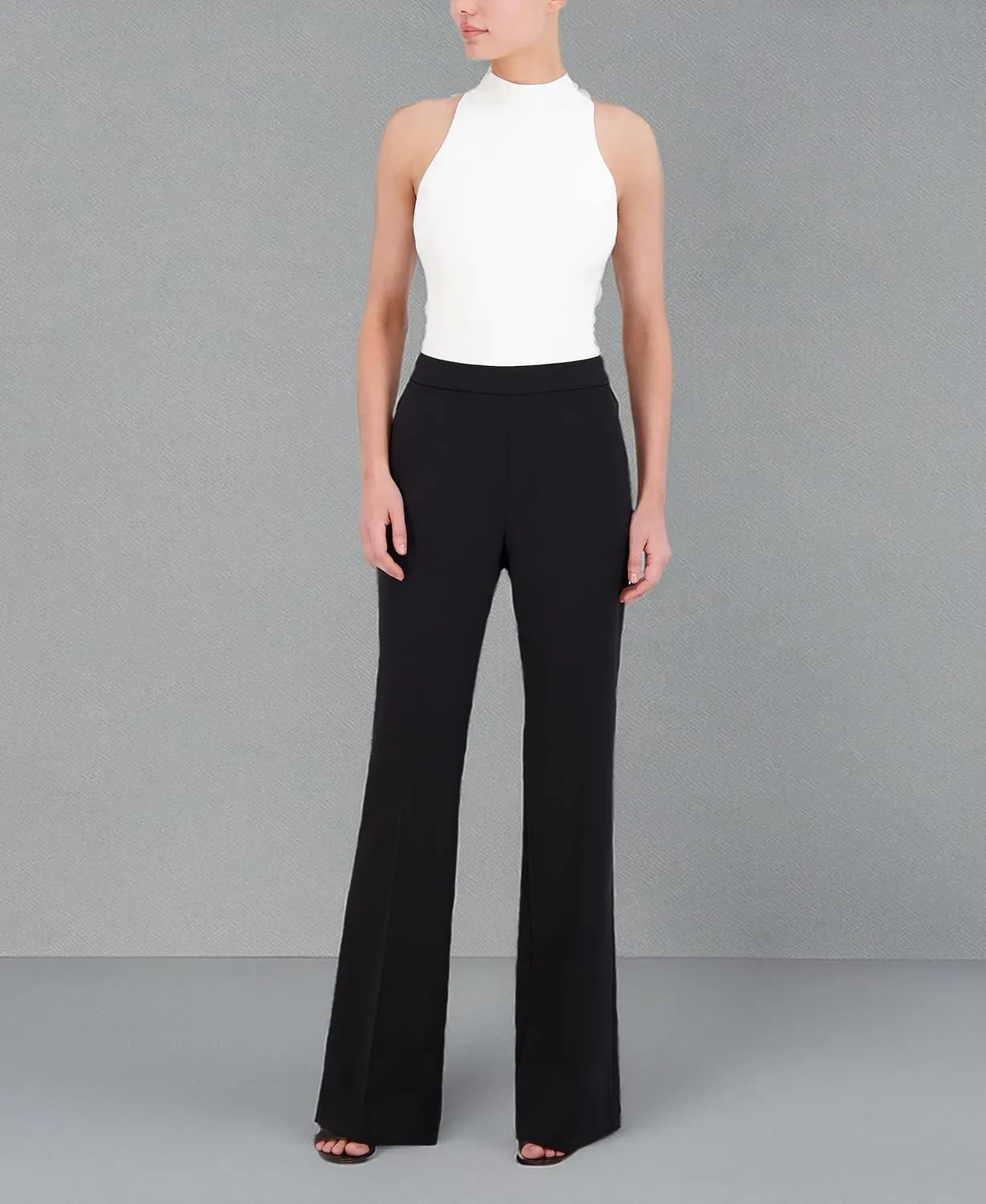 BCBGMAXAZRIA Women's Flare Leg Pant with Zipper