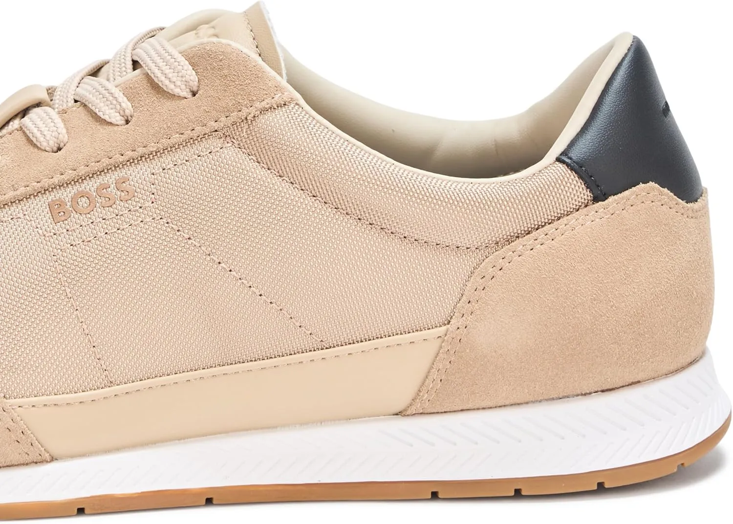 BOSS Men's Titanium Low Profile Leather Sneaker
