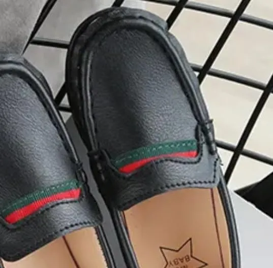 Boys Dress Loafer Shoes Leather Casual Shoes Slip-On Comfort