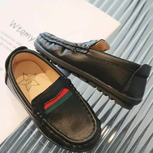 Boys Dress Loafer Shoes Leather Casual Shoes Slip-On Comfort