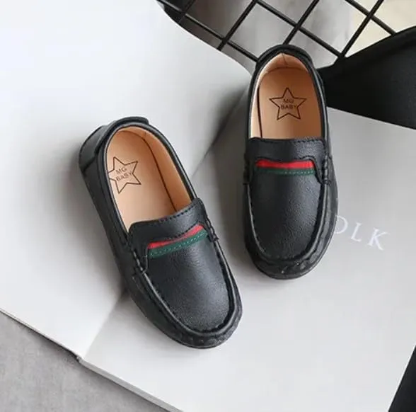 Boys Dress Loafer Shoes Leather Casual Shoes Slip-On Comfort