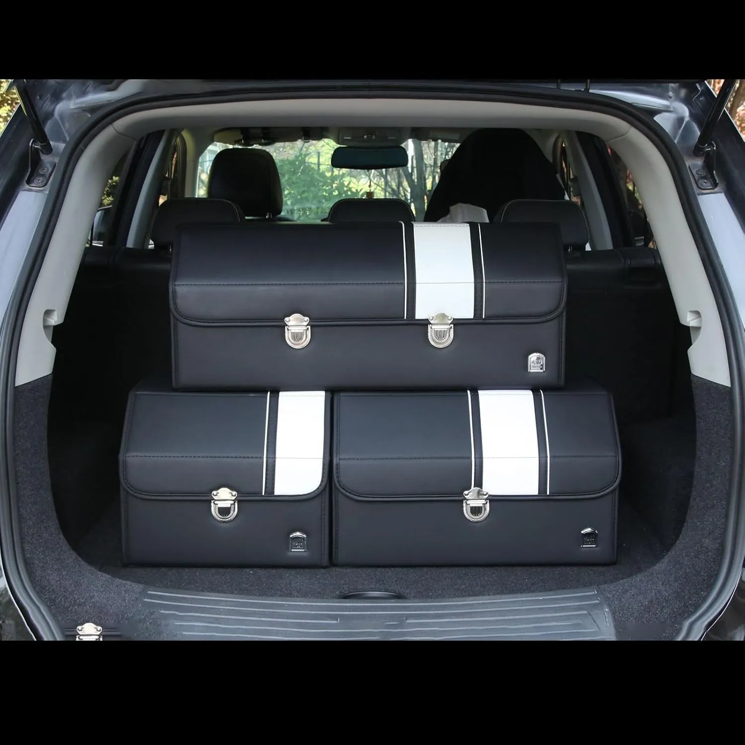 Car Boot Organiser for Jeep Gladiator/Meridian/Commander, Foldable Storage Box Waterproof Car Boot Tidy Storage Box Durable Car Boot Storage Organiser,A-S