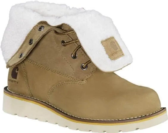 Carhartt Women's Waterproof Sherpa Lined Fold Down Winter Wedge Boot