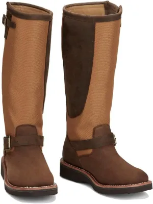 Chippewa Women's Cottonwood Hickory Brown Square Toe 17in Tall Snake Boot Brown 6 M