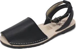 Classic Ankle Strap Sandals for Women – Dressy Soft Leather Sandals with Removable Ankle Strap, Casual Women’s Flat Sandals