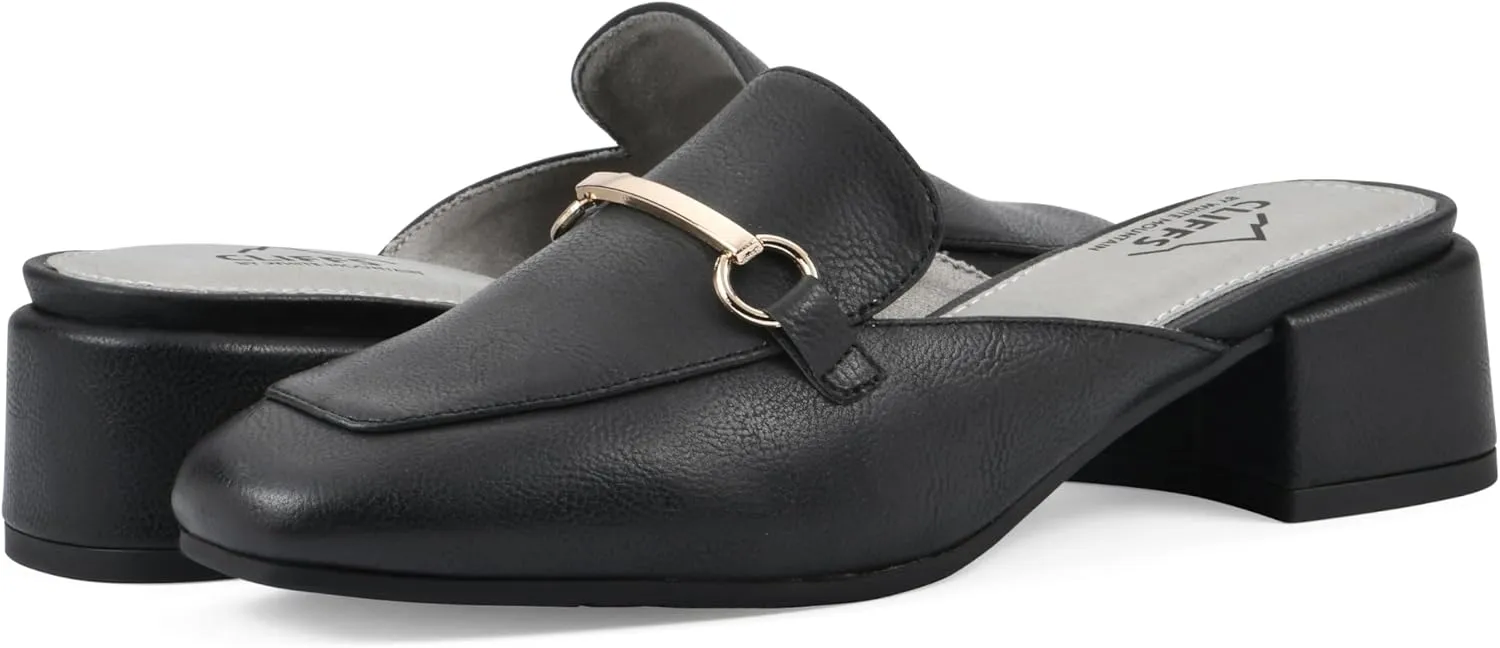 CLIFFS BY WHITE MOUNTAIN Women's Quin Low Block Heel Loafer Style Mule