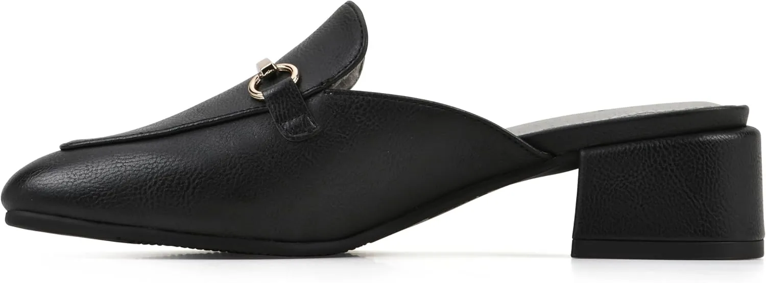 CLIFFS BY WHITE MOUNTAIN Women's Quin Low Block Heel Loafer Style Mule