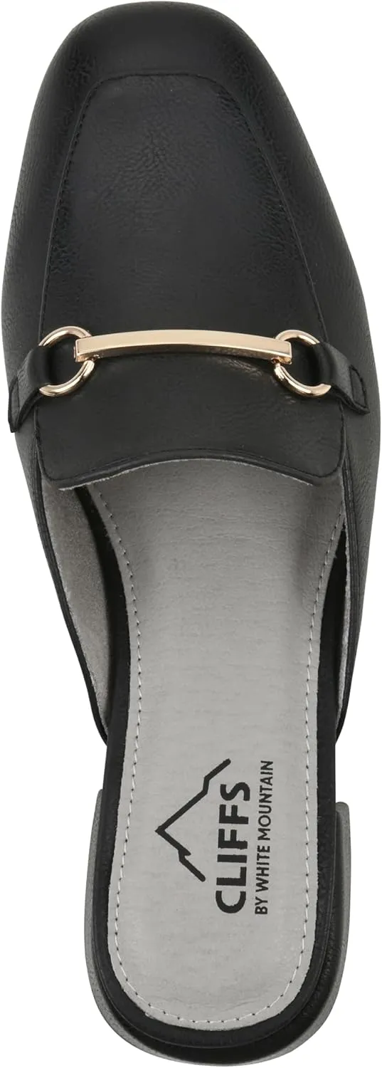 CLIFFS BY WHITE MOUNTAIN Women's Quin Low Block Heel Loafer Style Mule