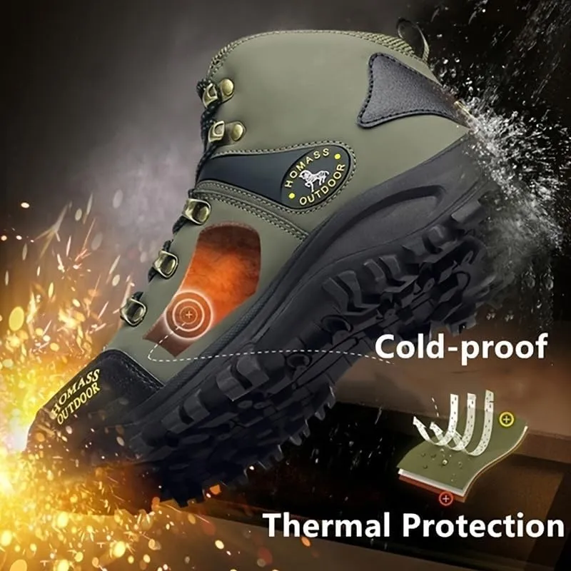 Comfortable Men's Hiking Shoes with Plush Lining, Arch Support, and Non-Slip Soles for Mountaineering and Travel