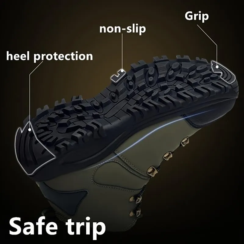 Comfortable Men's Hiking Shoes with Plush Lining, Arch Support, and Non-Slip Soles for Mountaineering and Travel