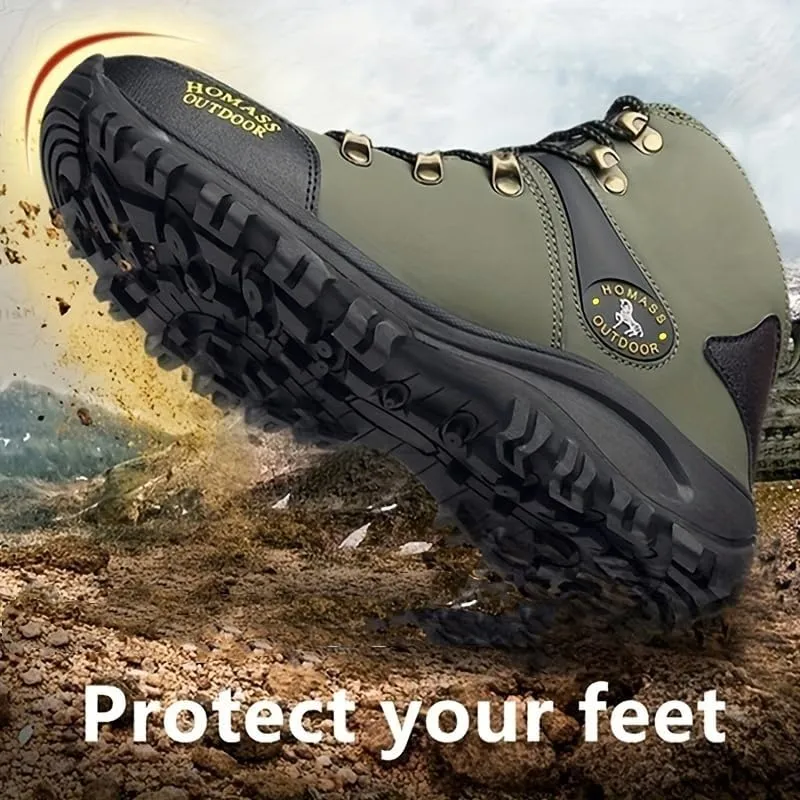 Comfortable Men's Hiking Shoes with Plush Lining, Arch Support, and Non-Slip Soles for Mountaineering and Travel