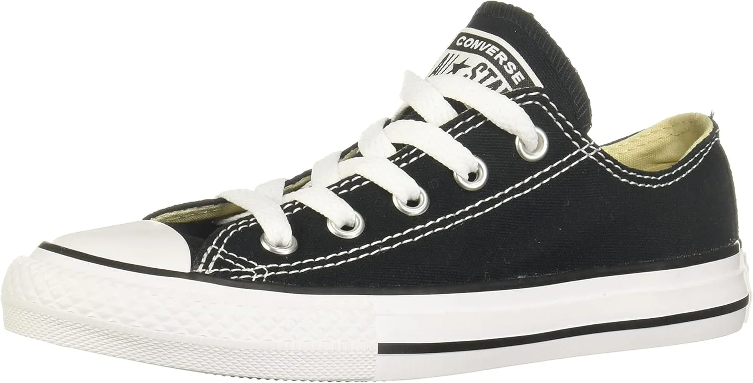 Converse unisex-baby Chuck Taylor All Star Low Top Sneaker, black, 2 M US Infant