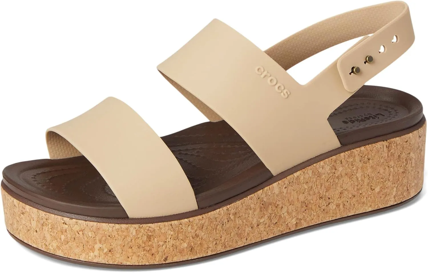 Crocs Women's Brooklyn Cork Low Wedge Sandal