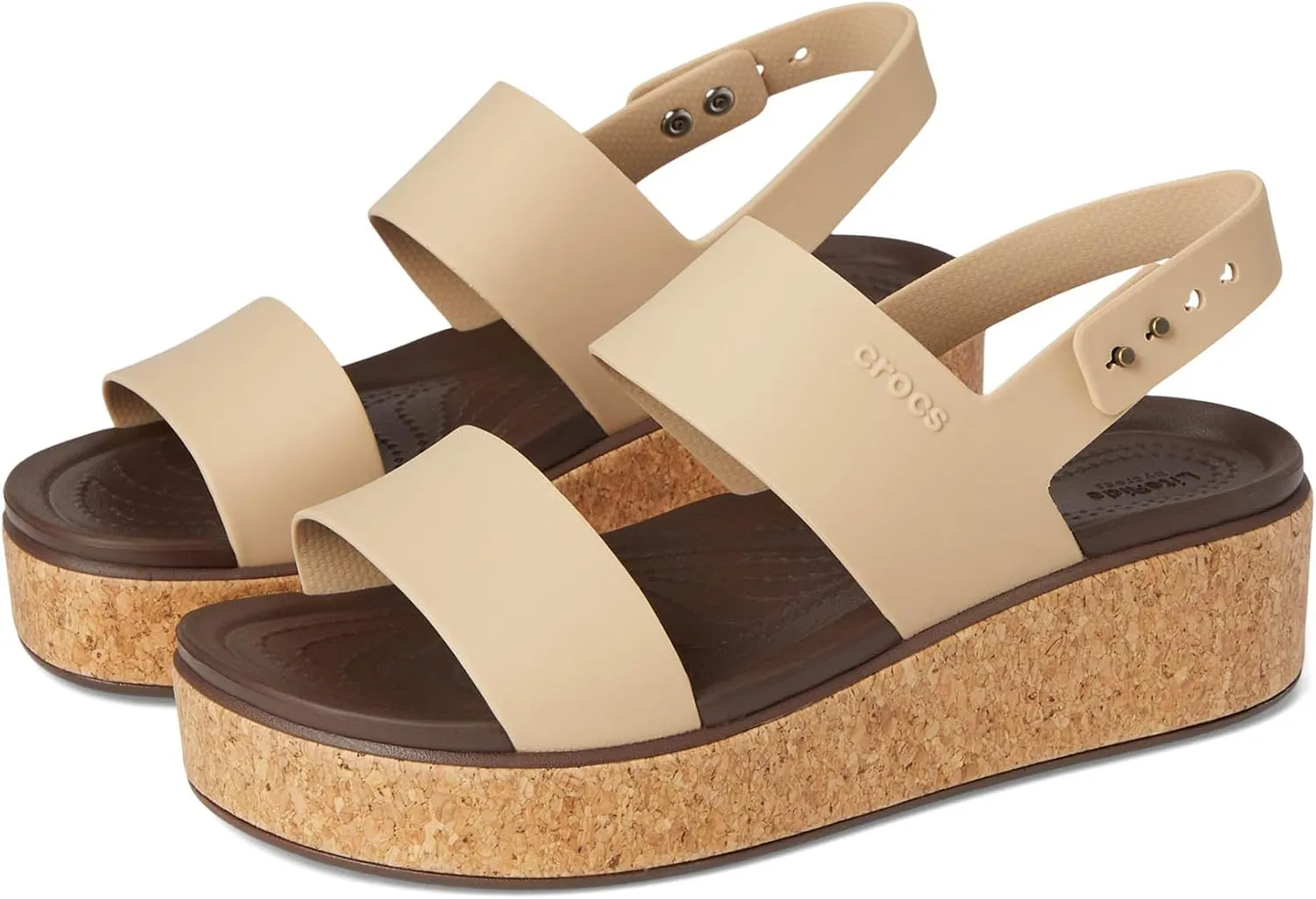 Crocs Women's Brooklyn Cork Low Wedge Sandal