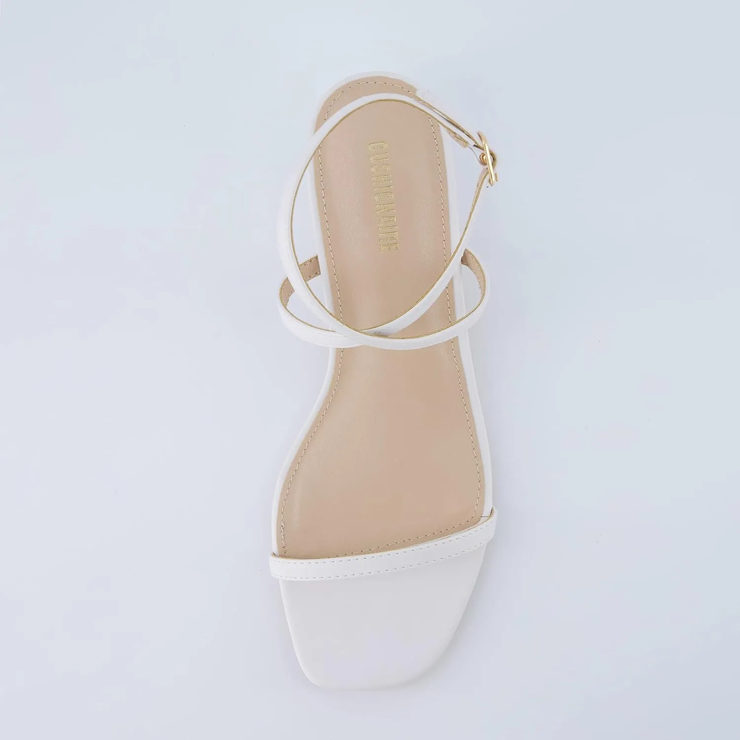 CUSHIONAIRE Sonata Women’s Ankle Wrap One Band Kitten Heel Sandal – Strappy Faux Leather Dress Shoe with Adjustable Buckle