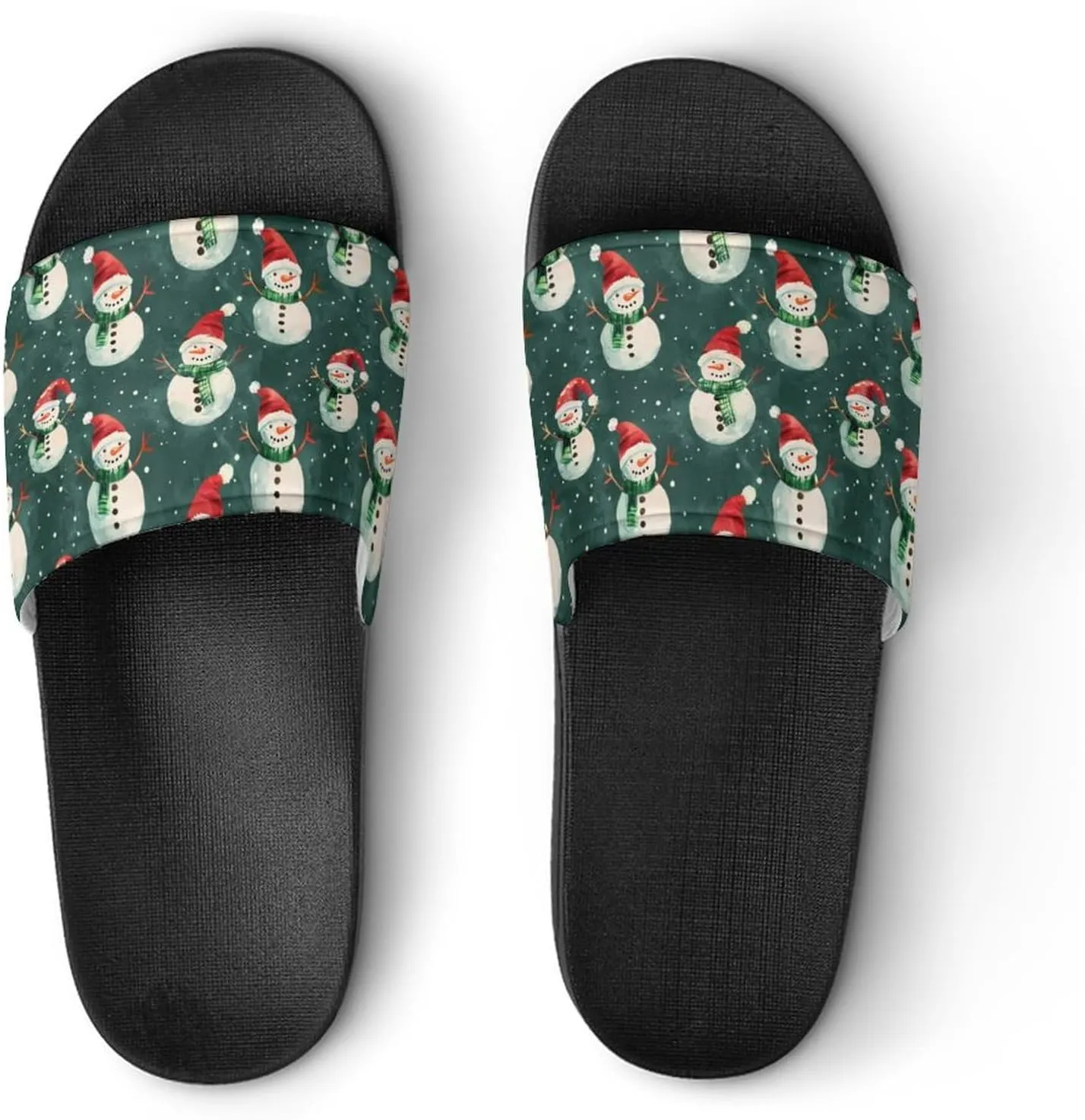 Cute Snowman Funny Slippers Slides Sandals Shower Home House Shoes Non Slip Soft Sole Shoe For Men Women Bathroom