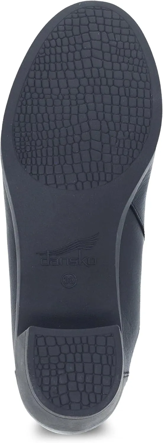 Dansko Carrie Slip-On Mule for Women - Premium Leather and Rubber Outsole for Long-Lasting Wear Natural Arch and Memory Foam Footbed for Added Support
