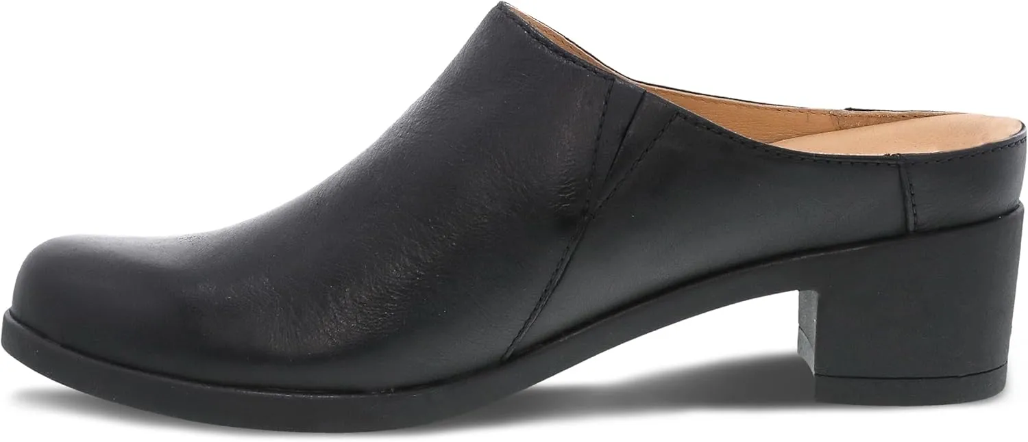 Dansko Carrie Slip-On Mule for Women - Premium Leather and Rubber Outsole for Long-Lasting Wear Natural Arch and Memory Foam Footbed for Added Support