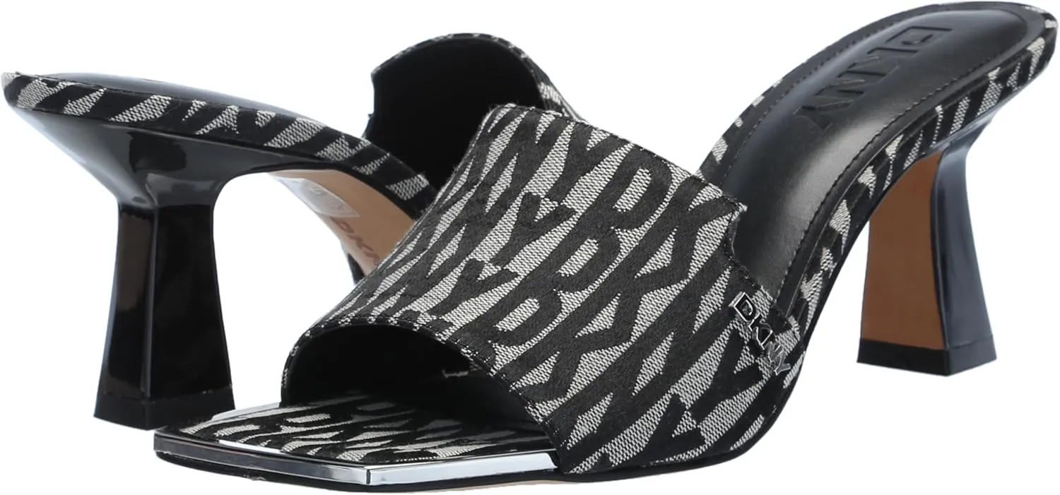 DKNY Women's Block Heel Square Toe Kailyn-Sandal Mule Heeled