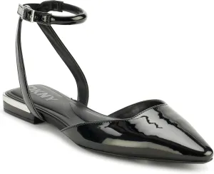 DKNY Women's Cacia Pointed Toe Ballet Flat with Ankle Strap Mule