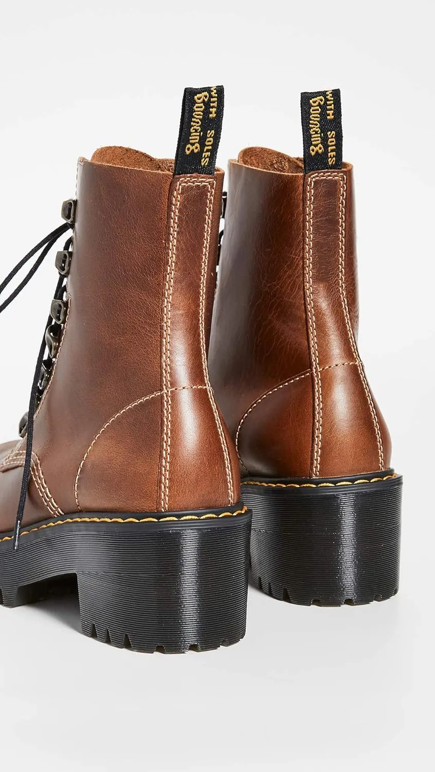 Dr. Martens Women's Leona Leather Heeled Boot Fashion
