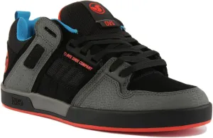 DVS Men's Comanche 2.0  Charcoal Fiery Red Blue Low Top Sneaker Shoes 10.5