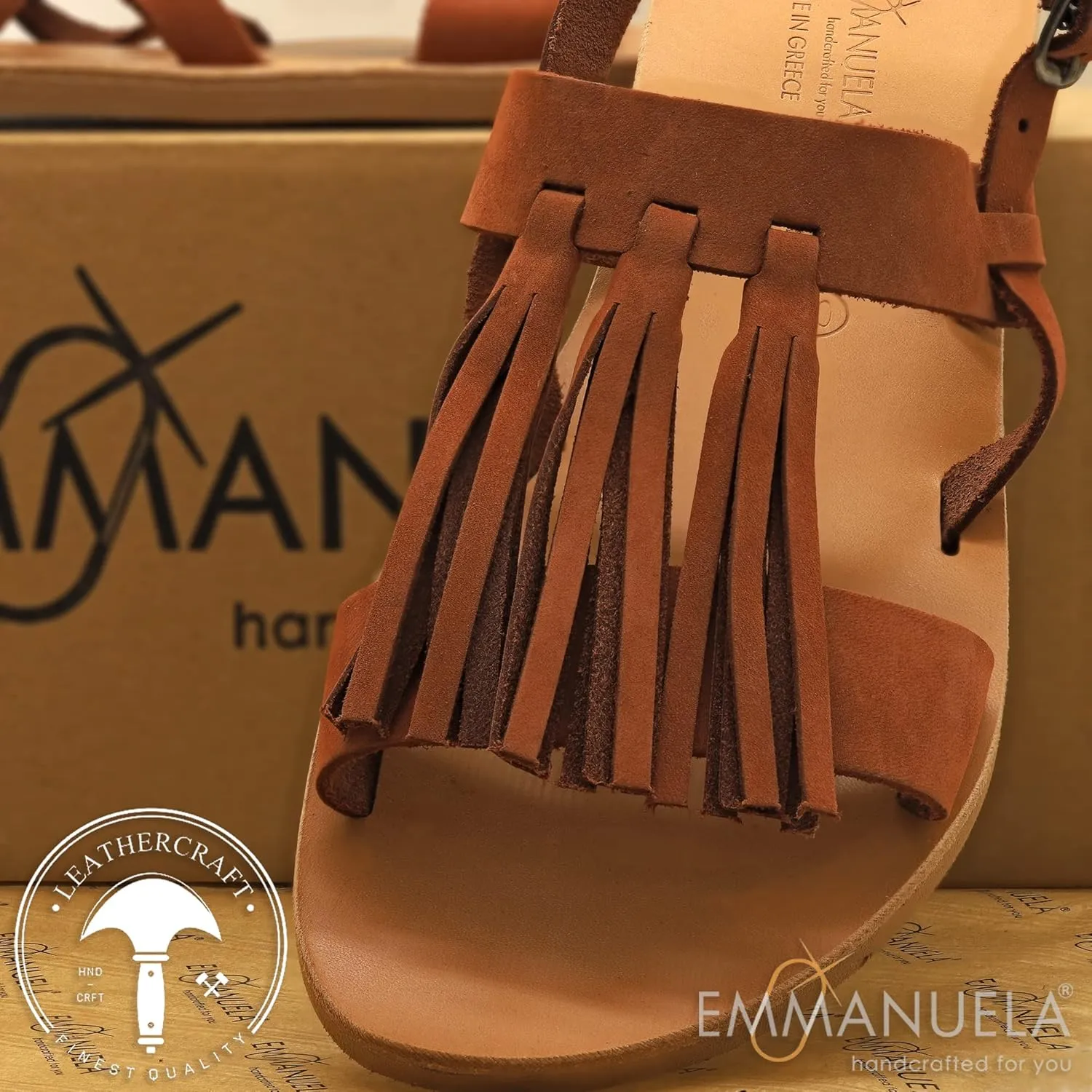 Emmanuela Greek Handmade Leather Split Toe Sandals with adjustable buckle strap, Thong Flat Summer Shoes for Women, Open Toe Sliders, Boho Chic Mules Pony Skin Leopard Animal Print