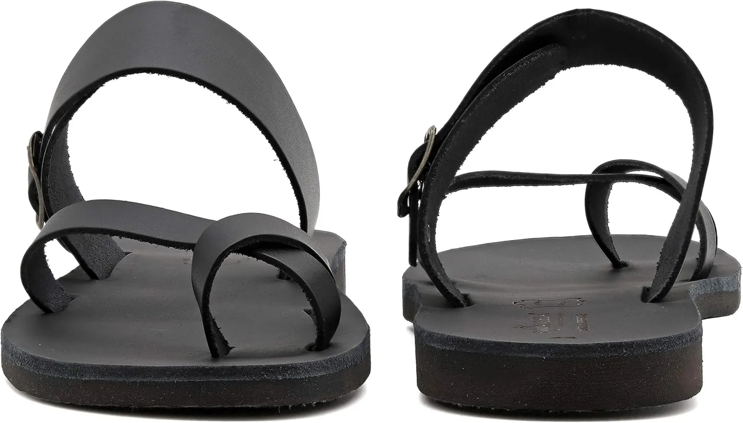 Emmanuela Greek Leather Split Toe Sandals for Men, Quality Handmade Men's Sandals with adjustable Buckle Strap, Mens Strappy Summer Shoes