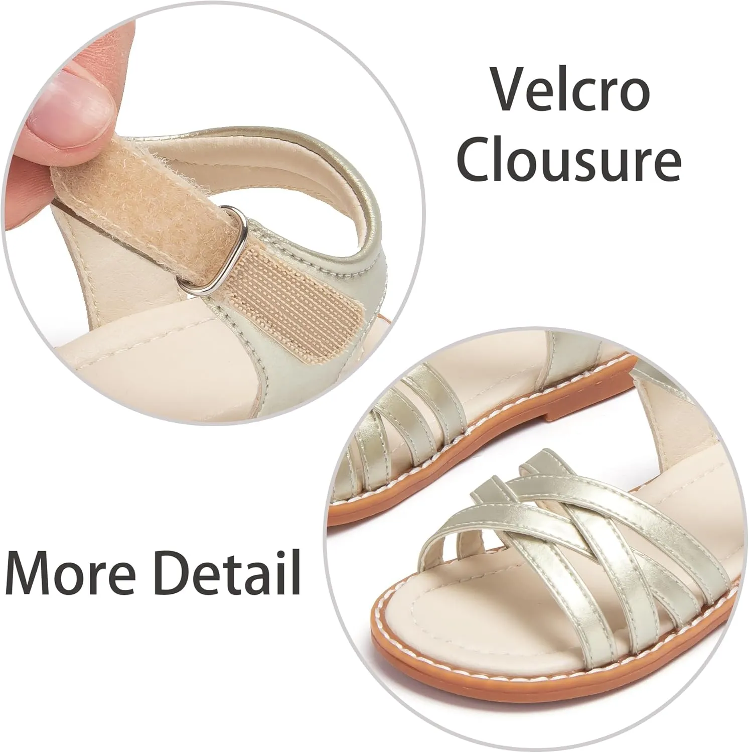 ESTINE Girls Sandal Dress Shoe for Toddler/Little Kid Party School Shoe