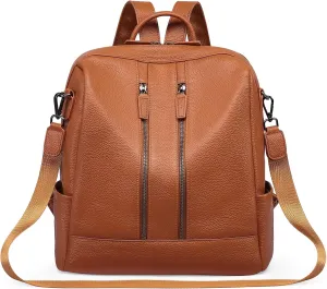 FALAN MULE Backpack Purse for Women Genuine Leather Travel Bags Large Satchel Handbags Fashion Shoulder Bag