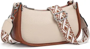 FALAN MULE Crossbody Bags for Women PU Leather Shoulder Handbags Purses for Women with Adjustable Wide Strap