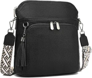 FALAN MULE Crossbody Bags for Women Trendy Soft Leather Hobo Purses Shoulder Handbags With Tassel