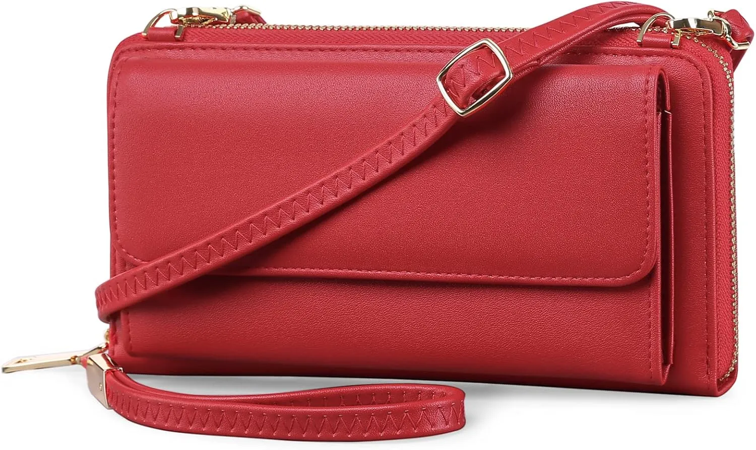 FALAN MULE RFID Womens Wallet Purse Wristlet PU Leather Crossbody Clutch with 2 Straps