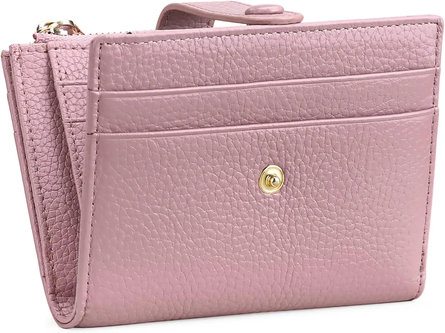 FALAN MULE Small Wallets for Women RFID Blocking Slim Bifold Leather Womens Wallet with Zipper Coin Purse