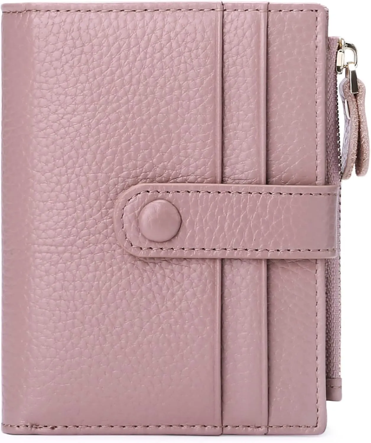 FALAN MULE Small Wallets for Women RFID Blocking Slim Bifold Leather Womens Wallet with Zipper Coin Purse