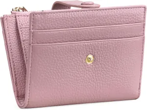FALAN MULE Small Wallets for Women RFID Blocking Slim Bifold Leather Womens Wallet with Zipper Coin Purse