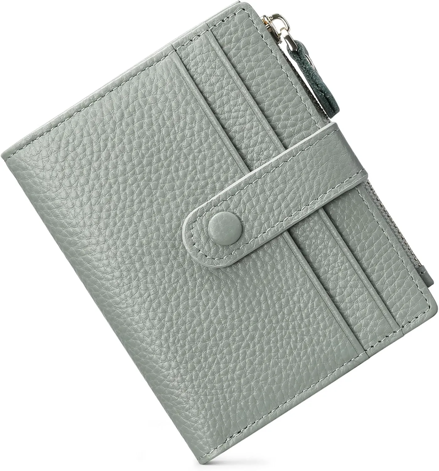 FALAN MULE Small Wallets for Women RFID Blocking Slim Bifold Leather Womens Wallet with Zipper Coin Purse